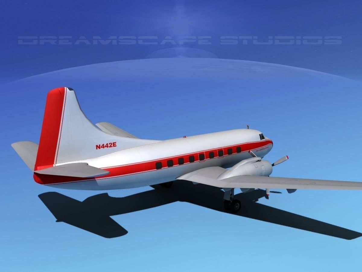 Martin 202 East Coast Flying Service 3D model_5