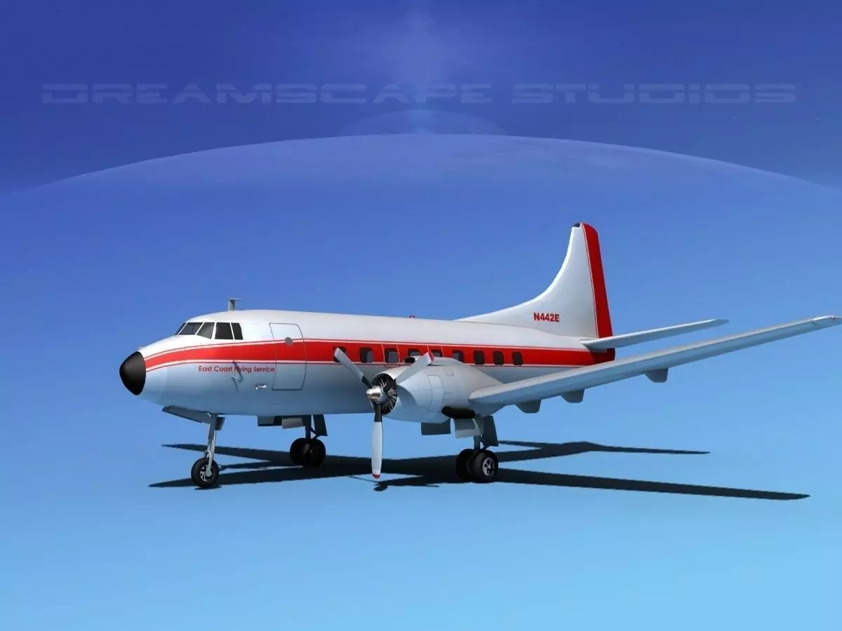 Martin 202 East Coast Flying Service 3D model_0