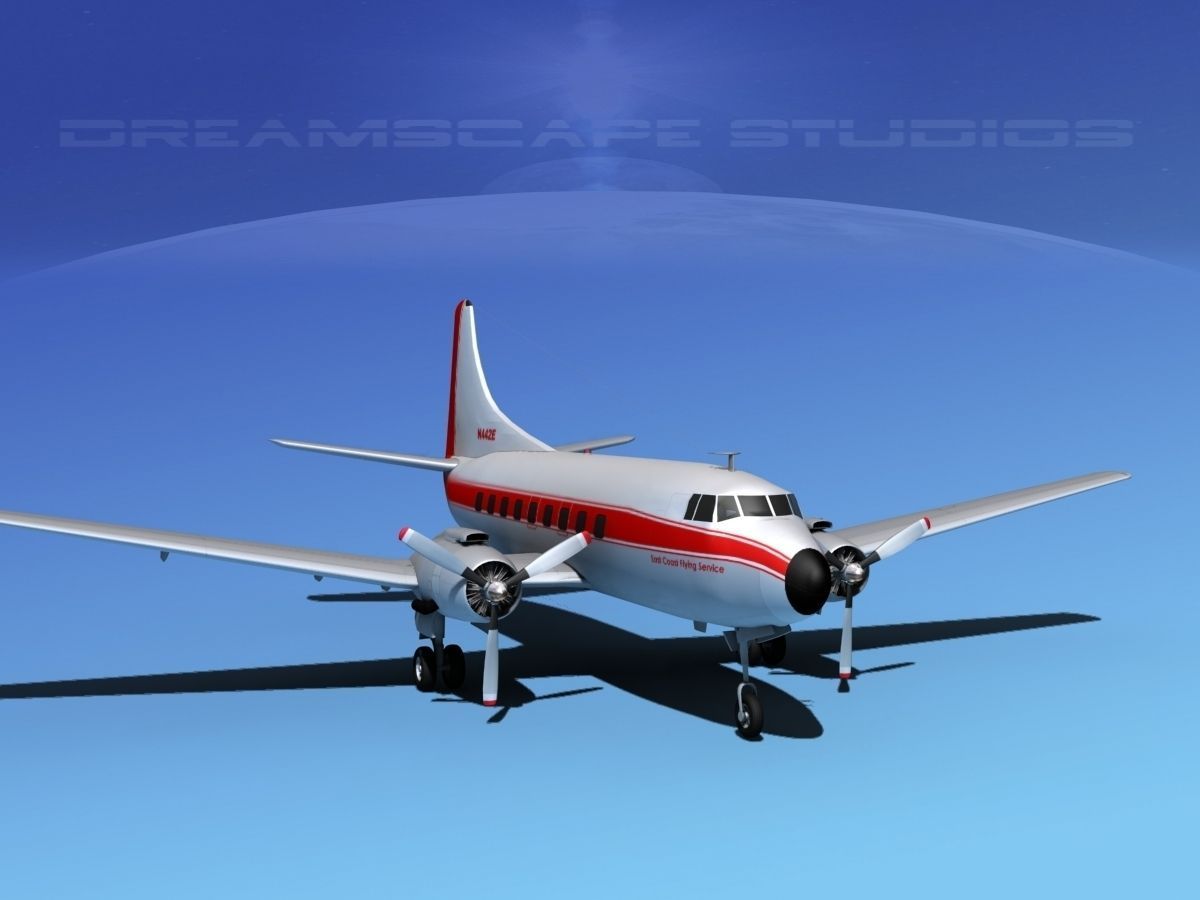 Martin 202 East Coast Flying Service 3D model_2