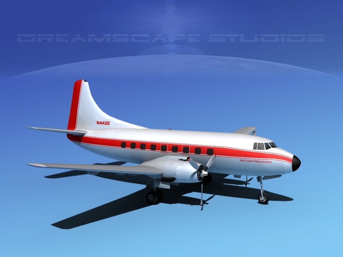 Martin 202 East Coast Flying Service 3D model_4