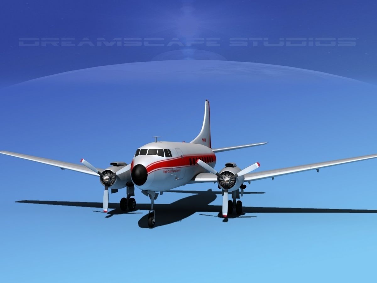 Martin 202 East Coast Flying Service 3D model_1