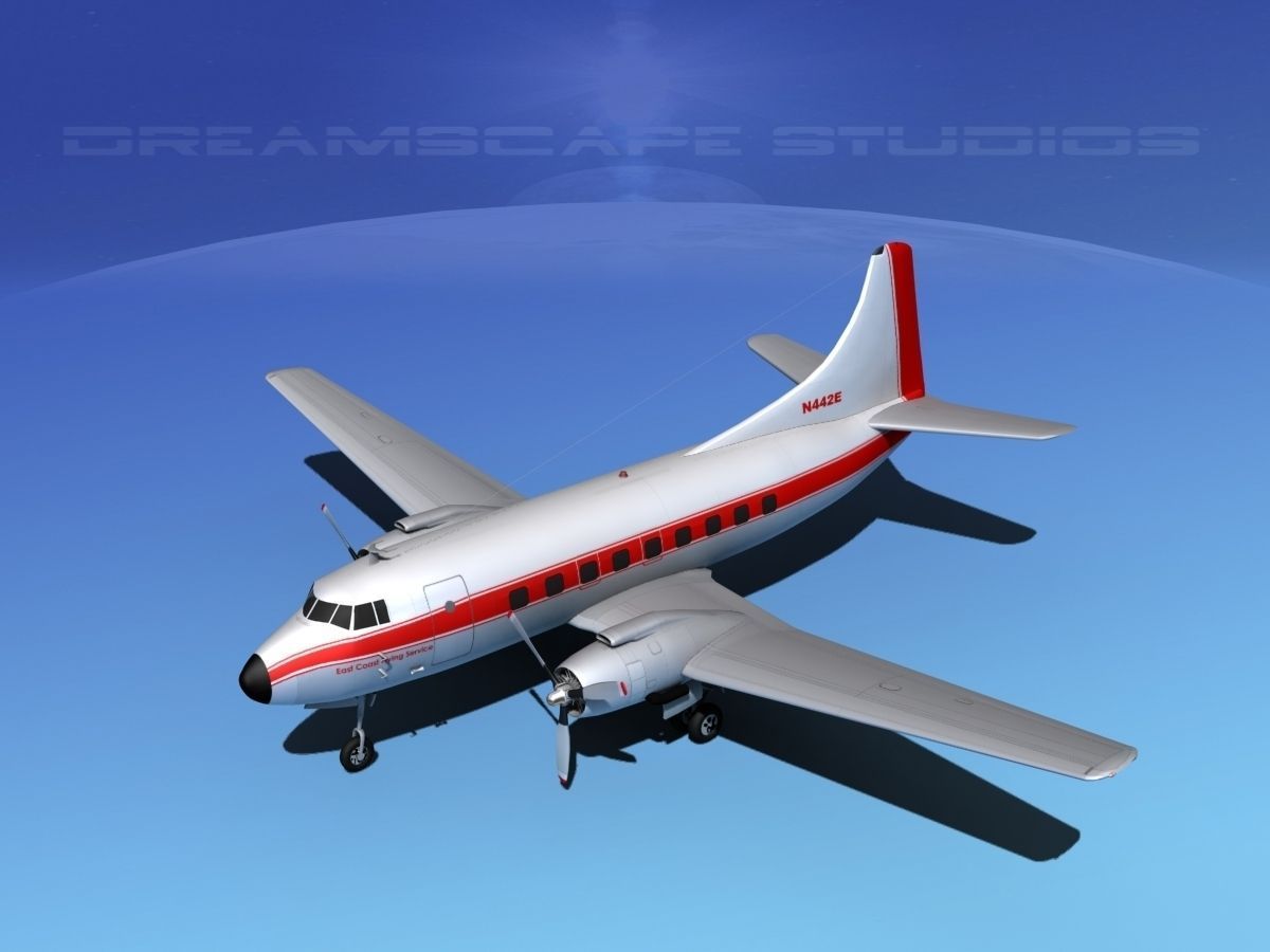 Martin 202 East Coast Flying Service 3D model_10