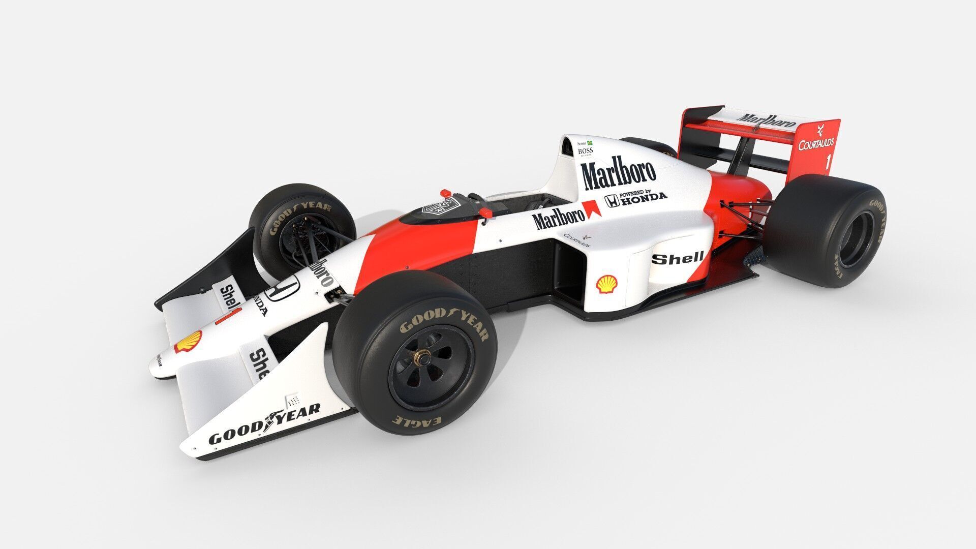 McLaren MP4-5 Free 3D model_4