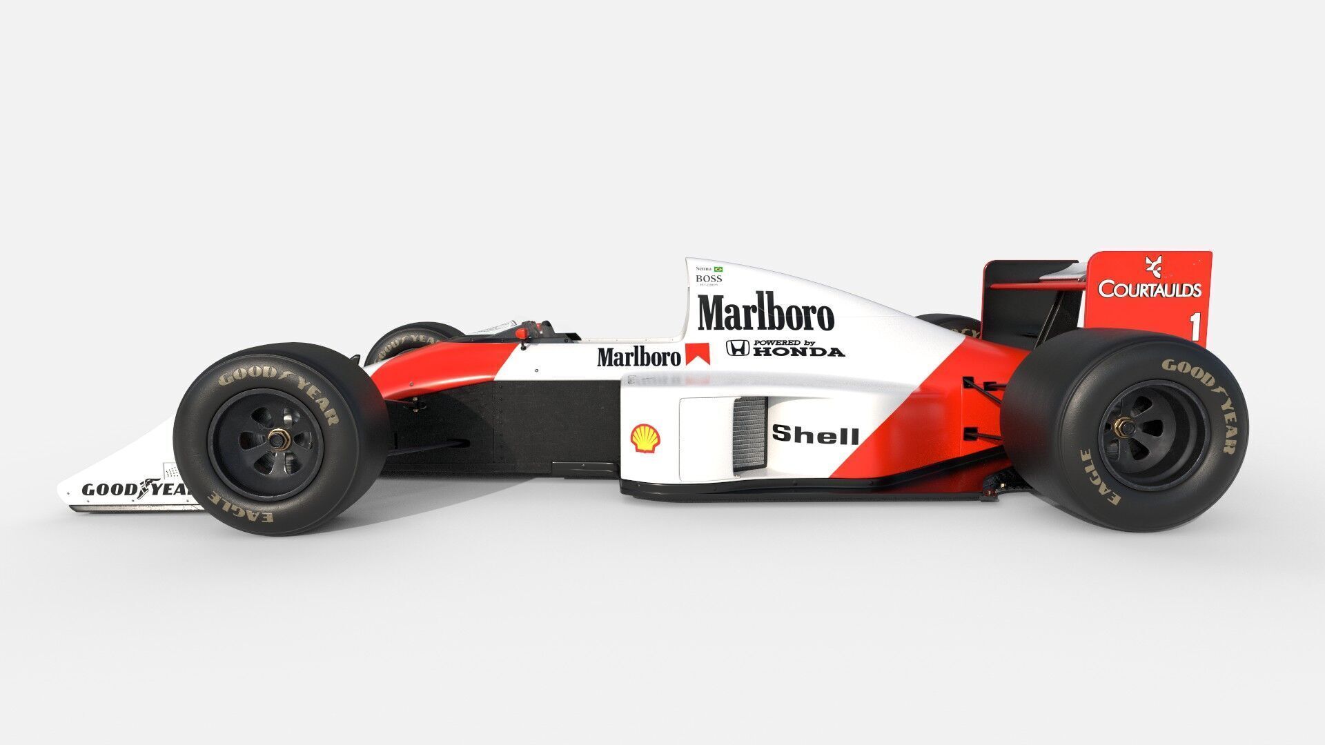McLaren MP4-5 Free 3D model_5