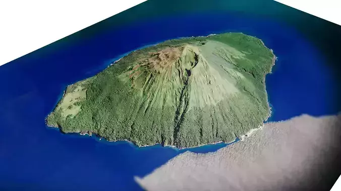Kao Island 3D model terrain