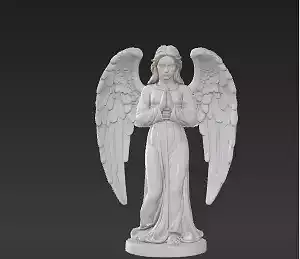 Guardian Angel Statue  Marble Cemetery Monument
