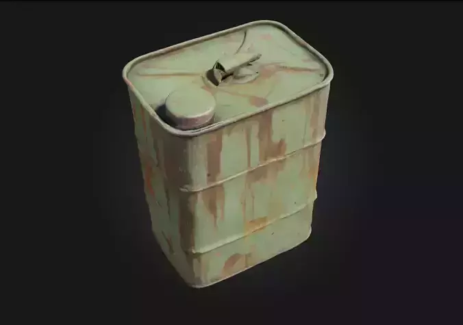 Rusted Metal Canister  Aged Utility with Industrial Grit
