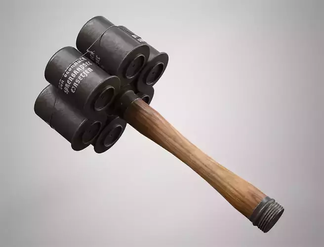 M24 Bundle Stick Hand Grenade AAA Game Ready Low-poly 3D model Low-poly 3D model