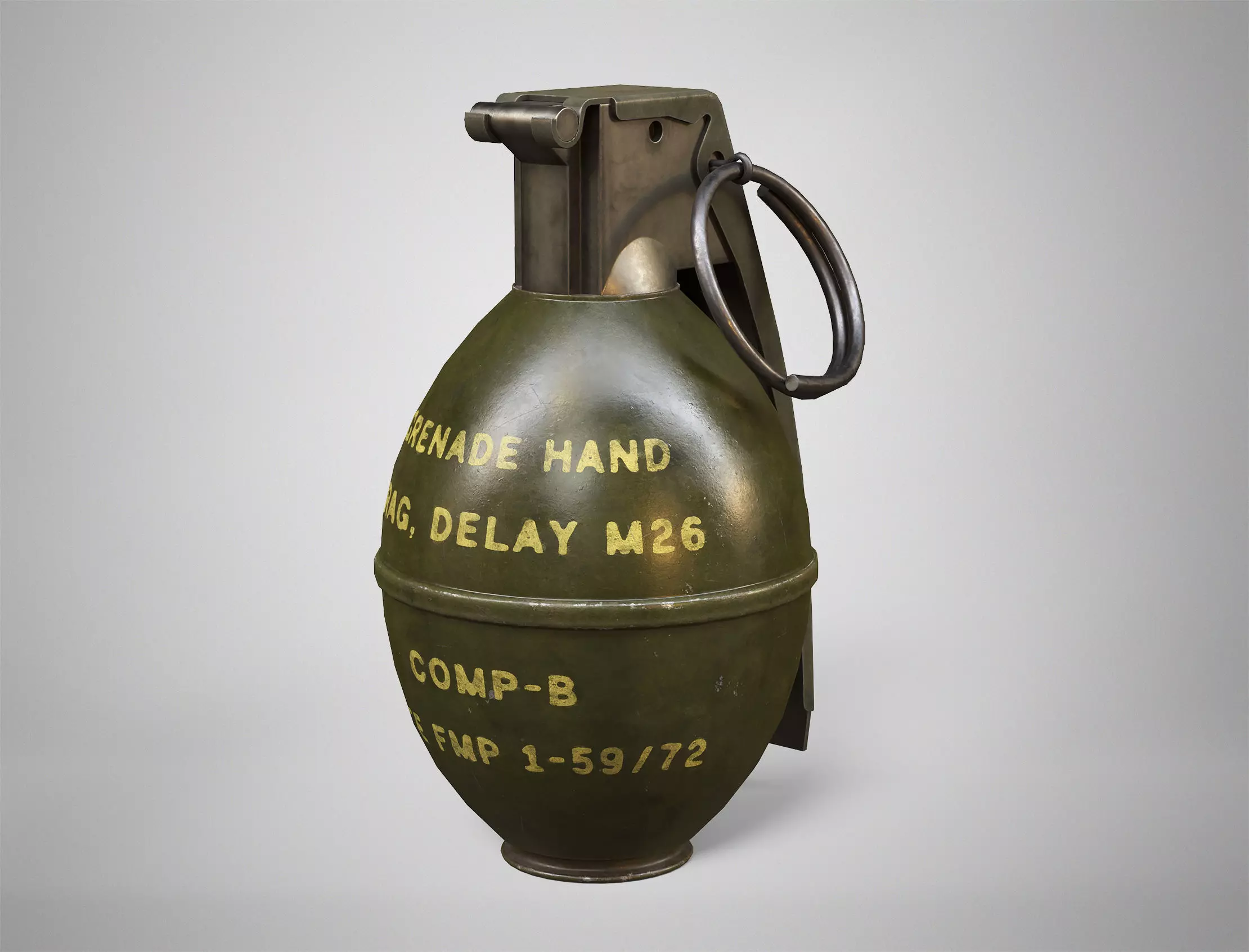 M26 Hand Grenade AAA Game Ready Low-poly 3D model