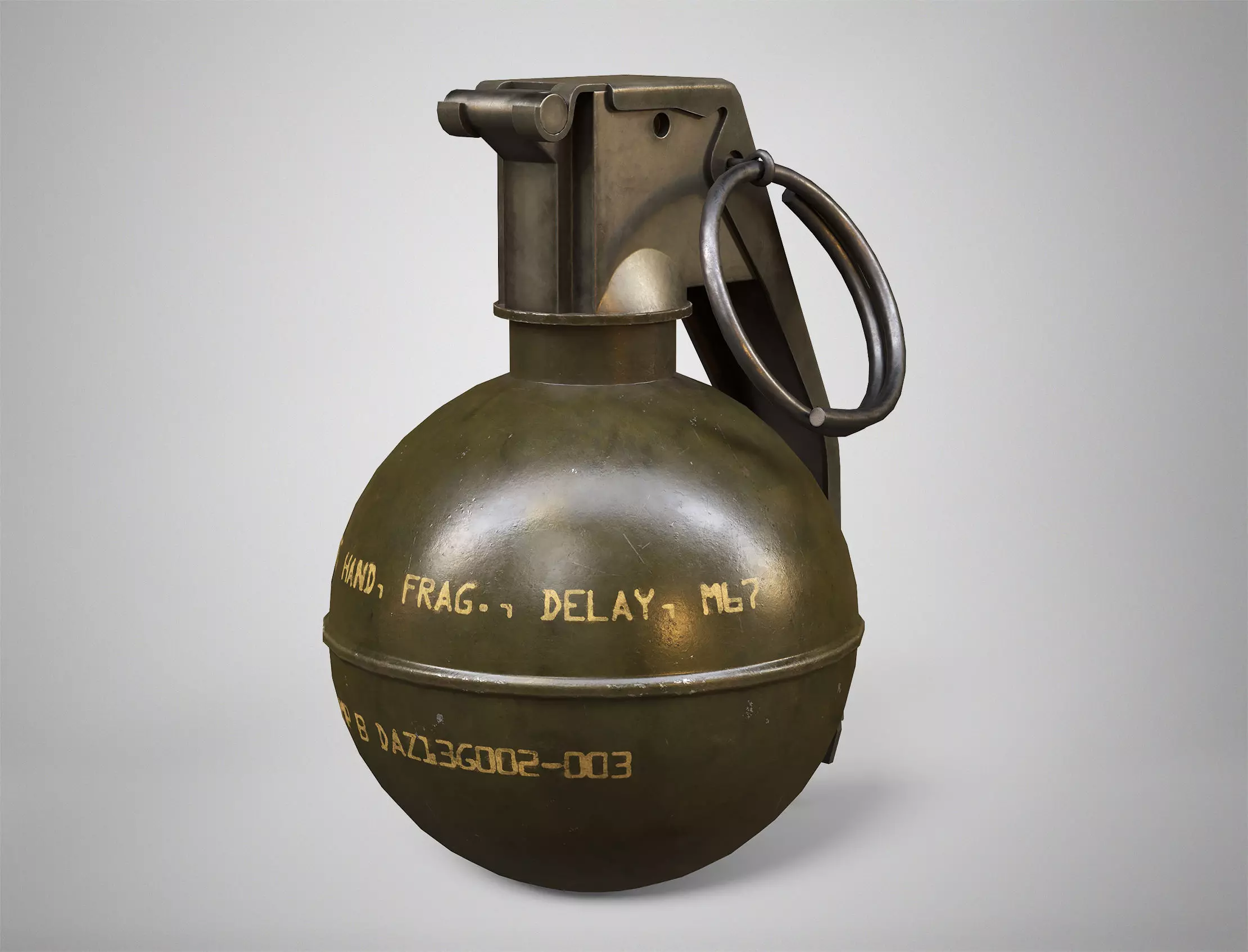 M67 Hand Grenade AAA Game Ready Low-poly 3D model