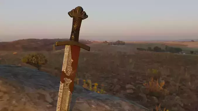 Medieval Viking Sword Low and High Poly Pack