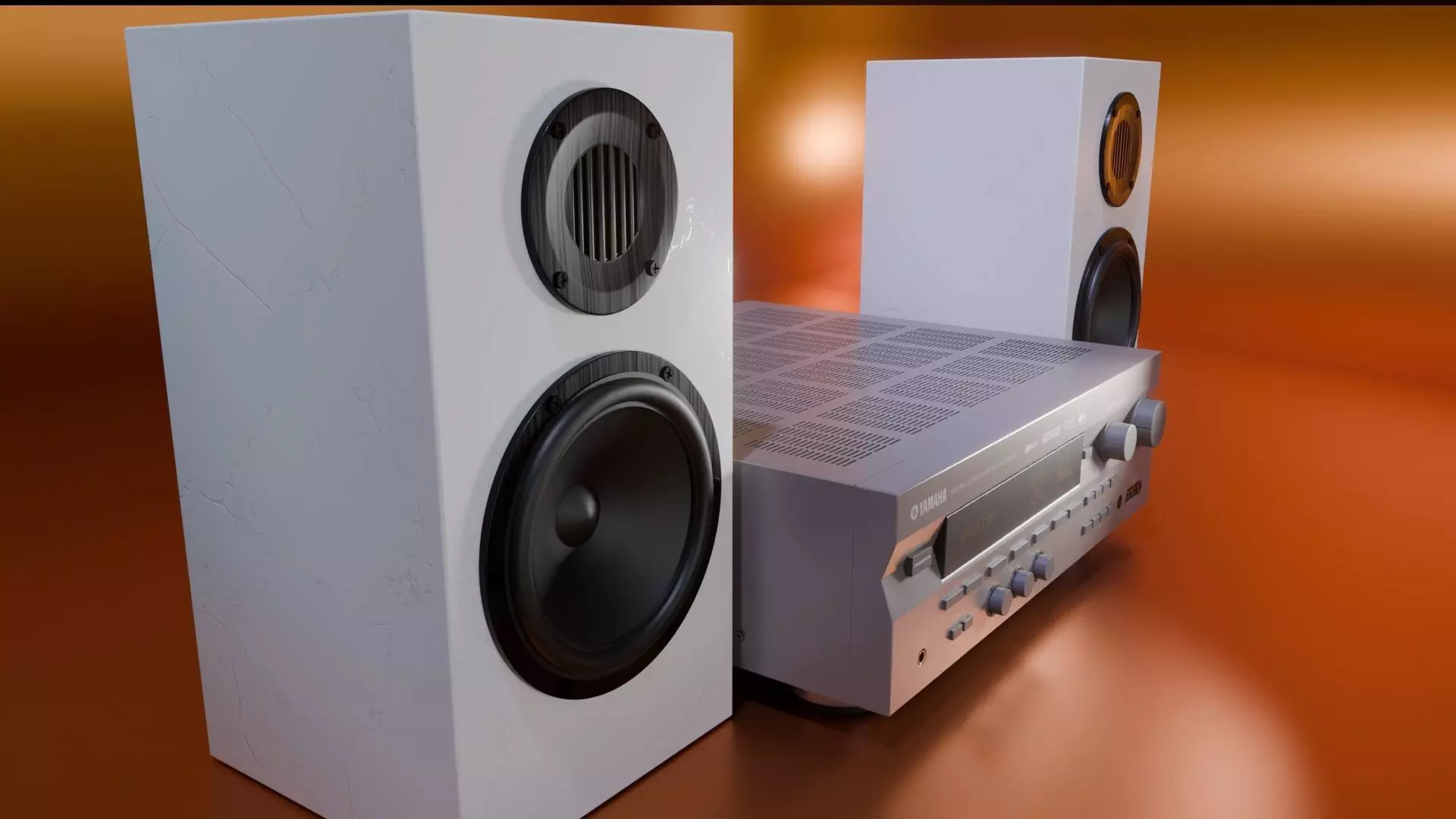 YAMAHA RXV596RDS RECEIVER 3D model_12