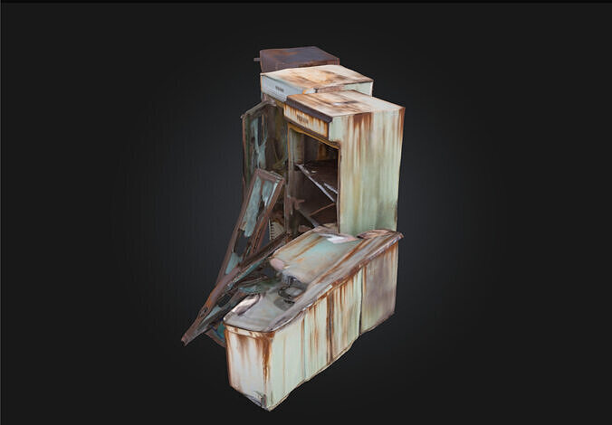 Abandoned Coolers  Forgotten Containers of the Past 3D model 3