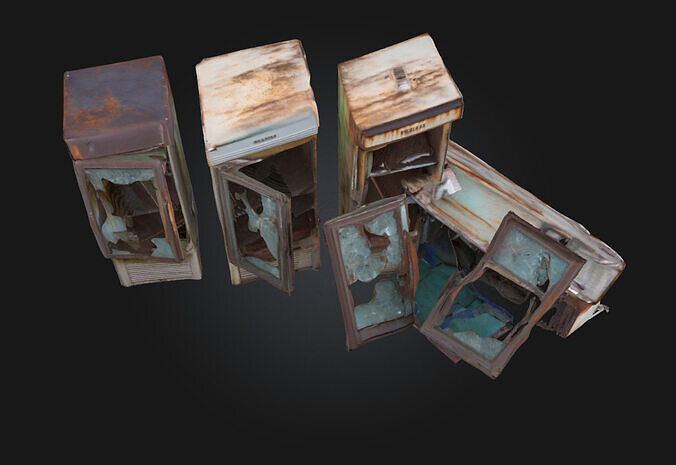 Abandoned Coolers  Forgotten Containers of the Past 3D model 7