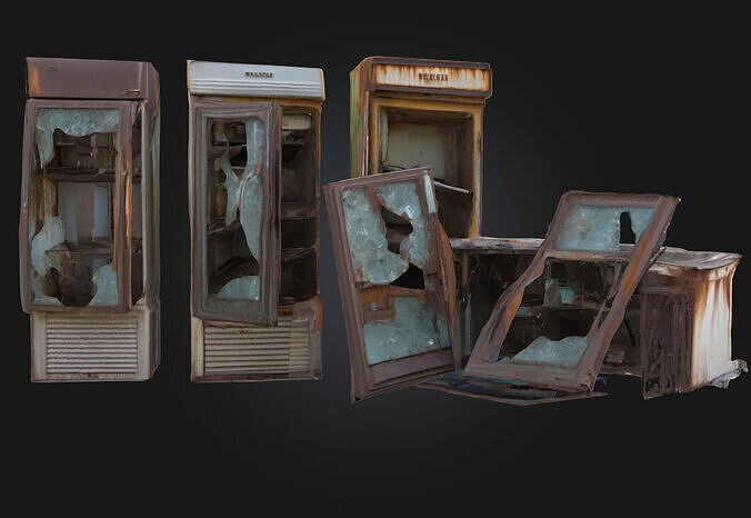 Abandoned Coolers  Forgotten Containers of the Past 3D model 6