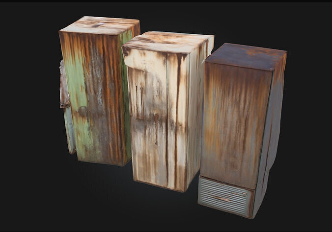 Abandoned Coolers  Forgotten Containers of the Past 3D model 4