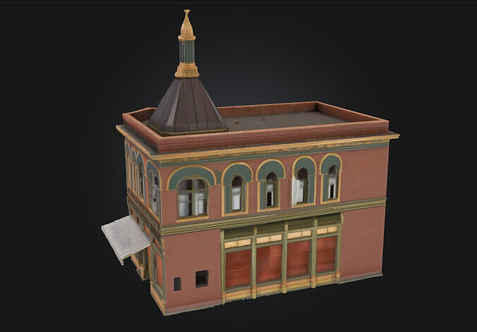 Arkham Bank Building Model  Gothic Grandeur Meets Financial  3D model 6
