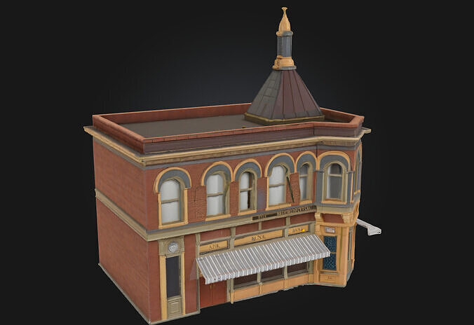 Arkham Bank Building Model  Gothic Grandeur Meets Financial  3D model 3