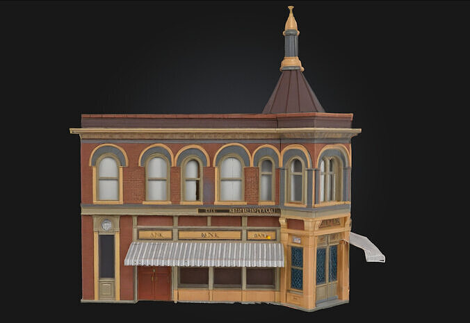 Arkham Bank Building Model  Gothic Grandeur Meets Financial  3D model 2