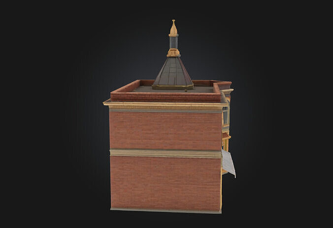 Arkham Bank Building Model  Gothic Grandeur Meets Financial  3D model 5