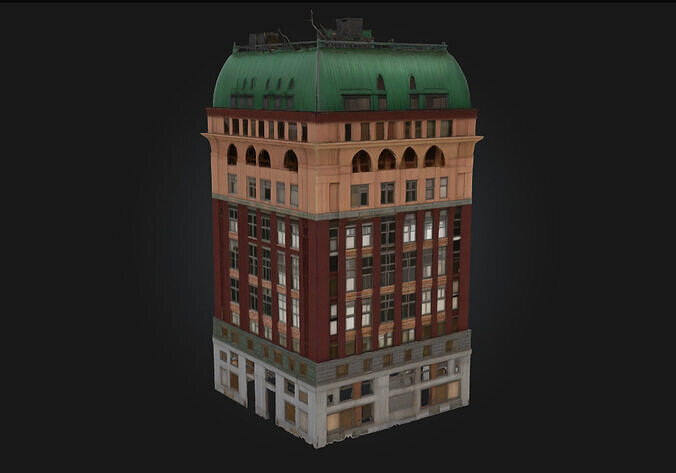 Dominion Building Model  Authority Cast in Stone and Steel 3D model 4