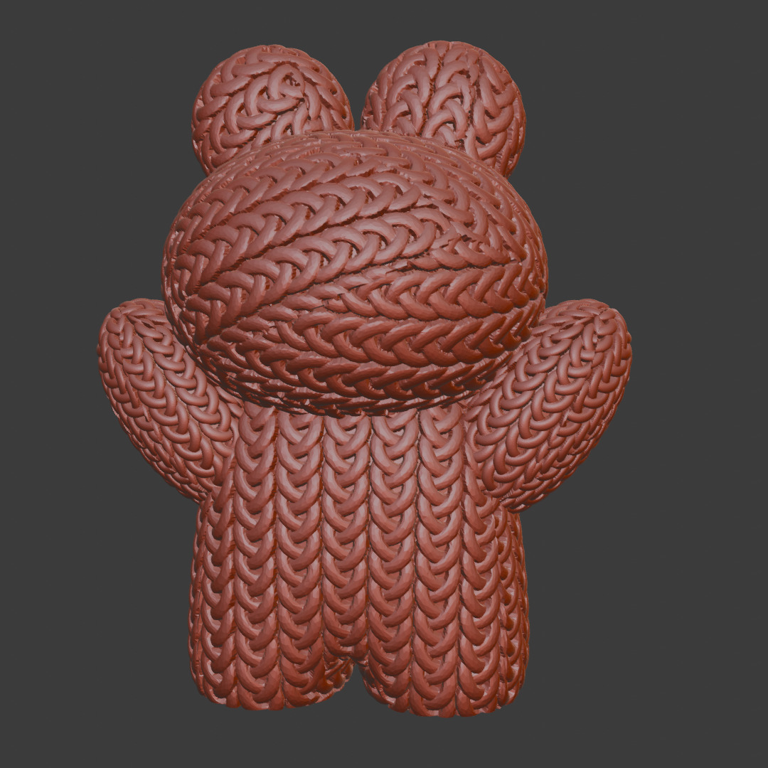 Knitted Frog 3D print model_5