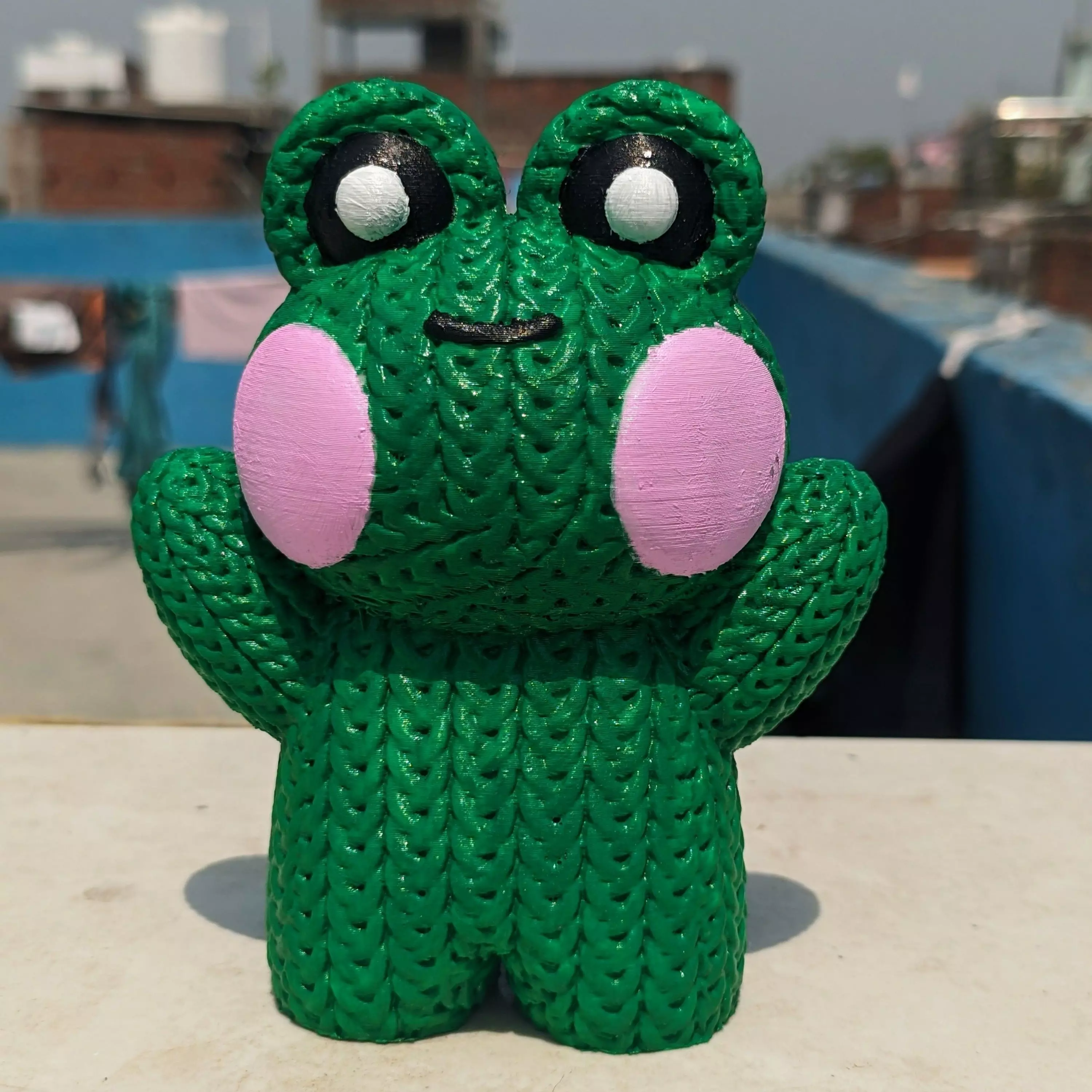 Knitted Frog 3D print model_0