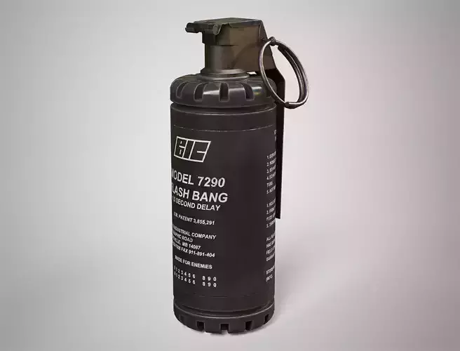 7290 Flashbang Hand Grenade AAA Game Ready Low-poly 3D model