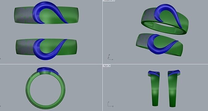 Couple Ring Heart  Amrit Maity Free 3D model