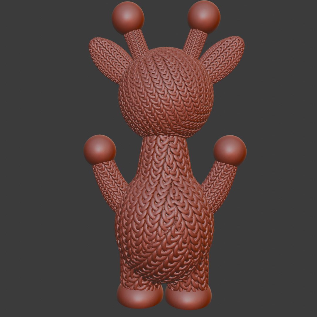 Knitted Giraffe 3D print model_5