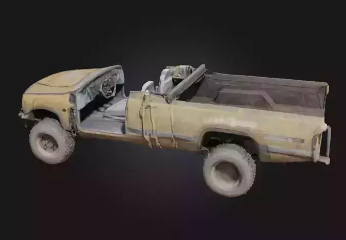Mud Splattered Pickup Conversion  Rugged Vehicle Ready for Off  3D model