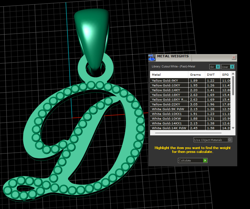 Abstract Gold Pendant 3D print model_7