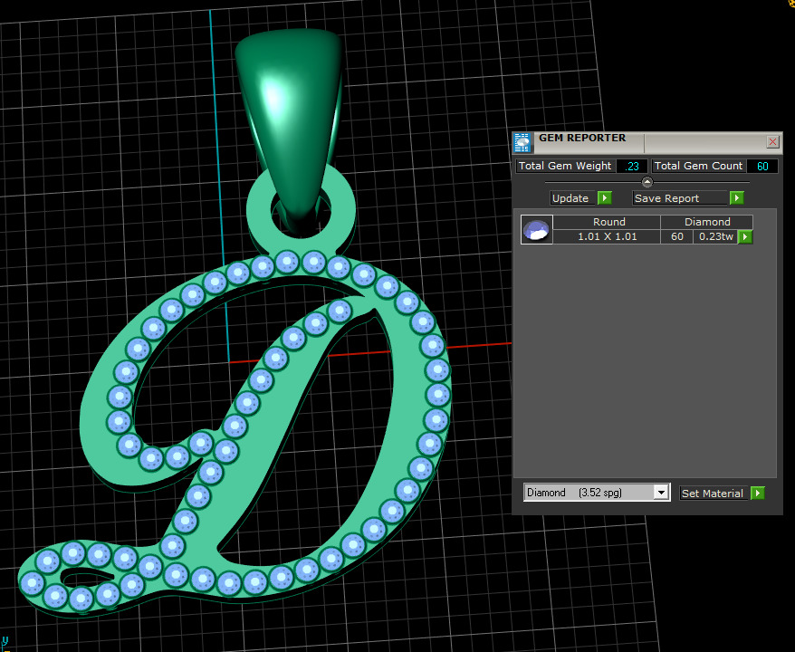 Abstract Gold Pendant 3D print model_6