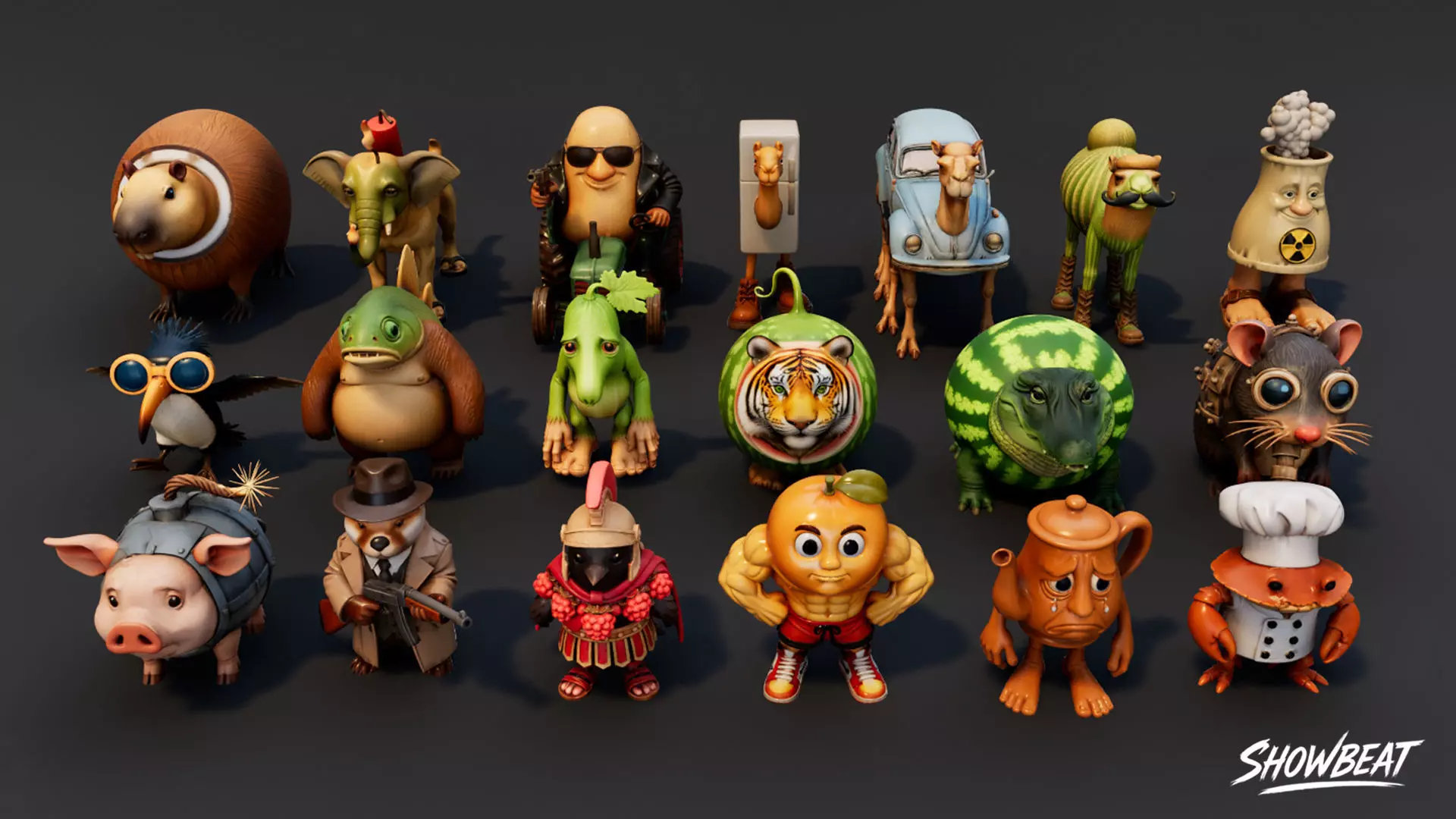 Italian Brainrot Pack VOL2 Low-poly 3D model_1