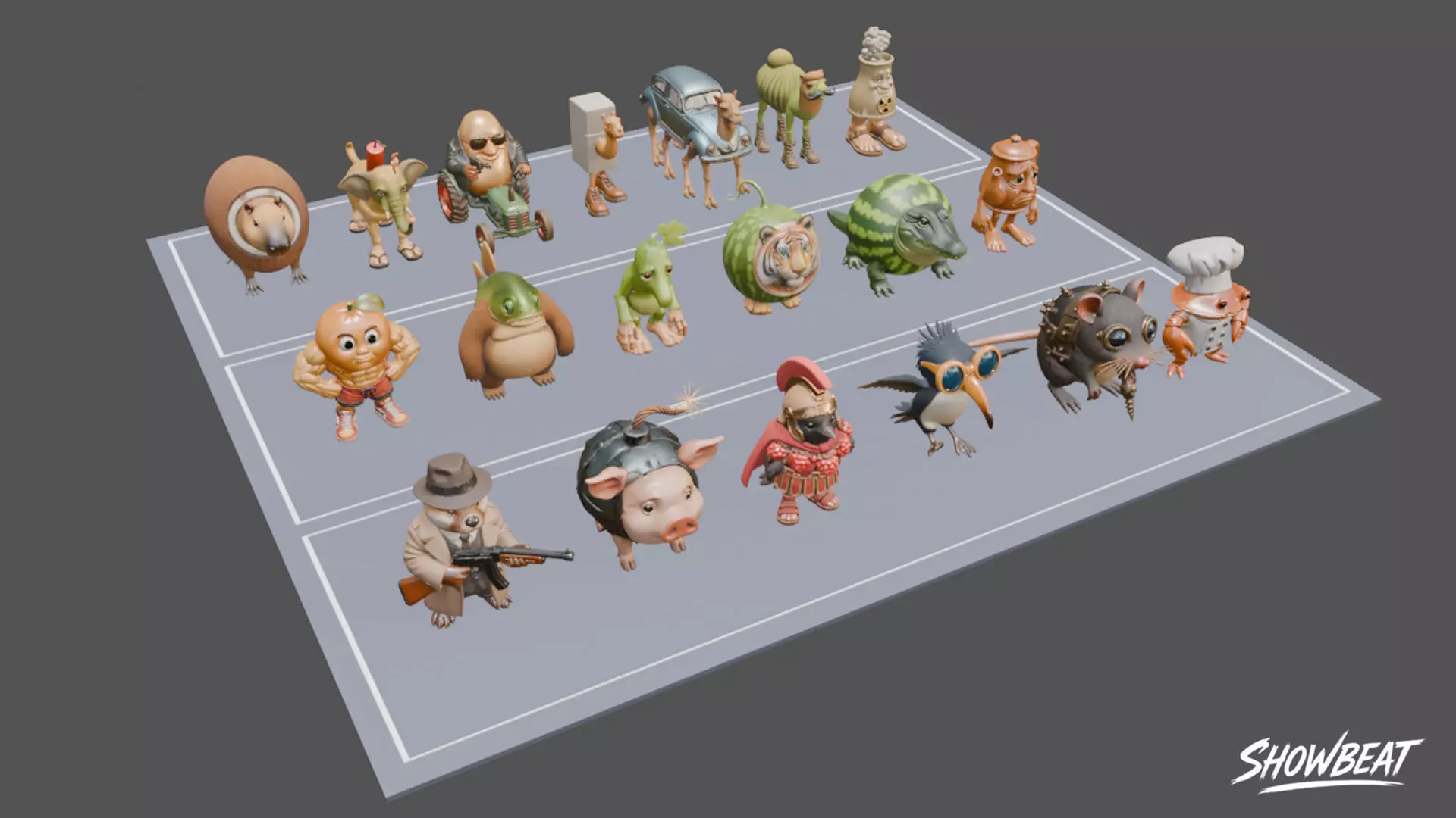 Italian Brainrot Pack VOL2 Low-poly 3D model_16