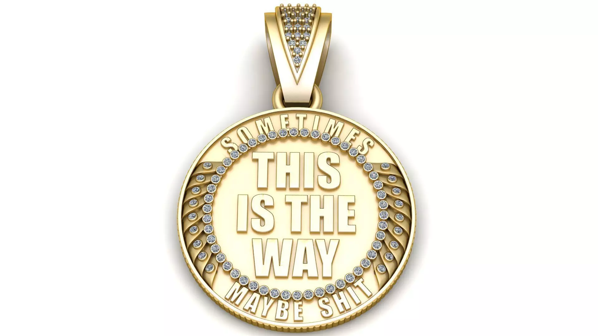 Gold Medallion Pendant 3D print model