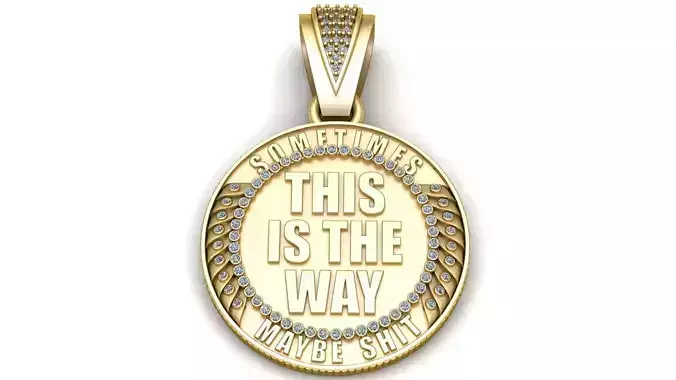 Gold Medallion Pendant 3D print model