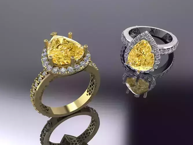 Jewelry Ring Gold Pear