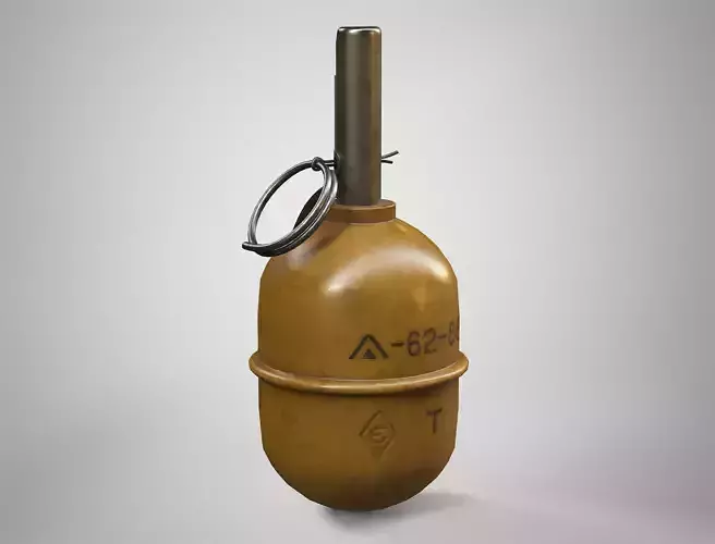 RGD5 Hand Grenade AAA Game Ready Low-poly 3D model