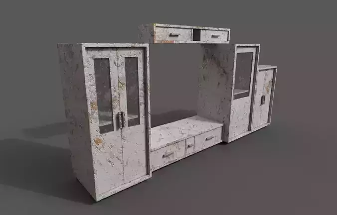 Set Old Modern Furniture 3D Model