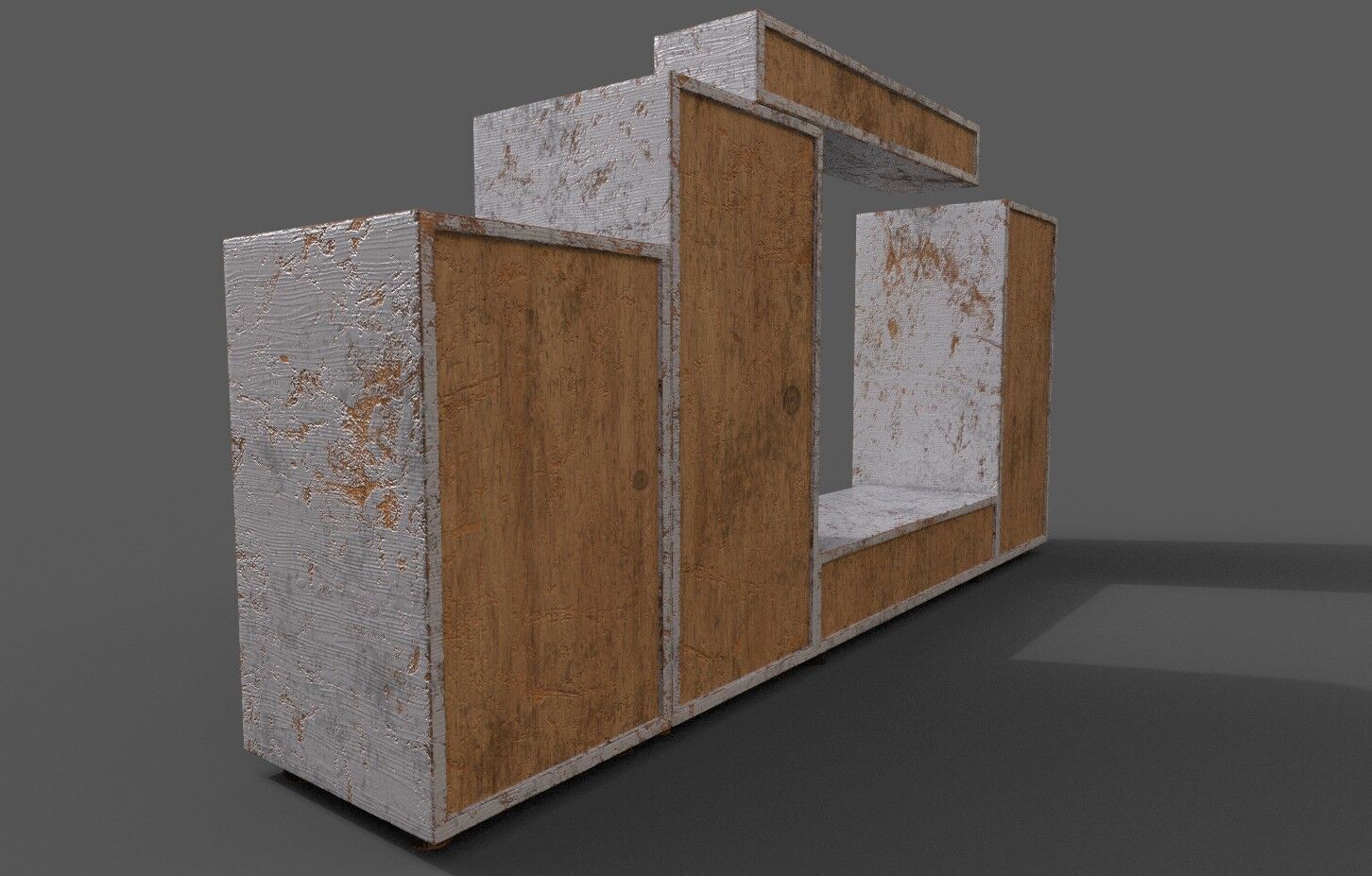 Set Old Modern Furniture 3D Model Low-poly 3D model_19