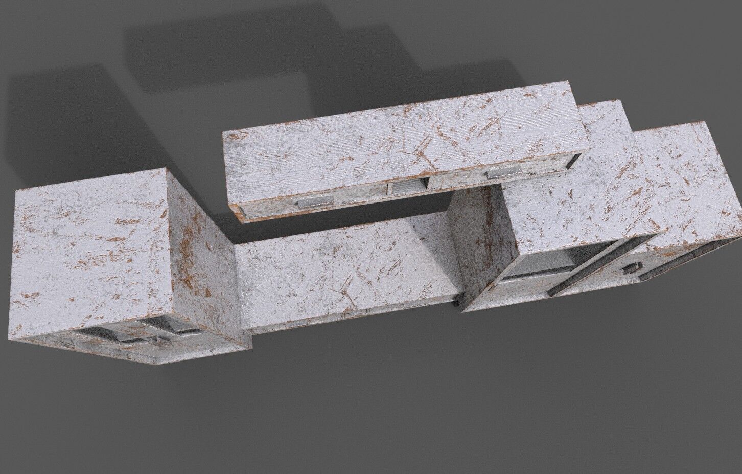 Set Old Modern Furniture 3D Model Low-poly 3D model_24