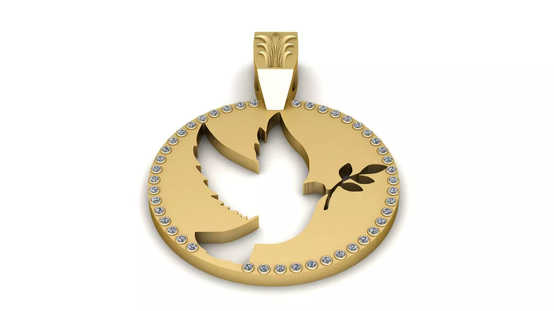 Olive Branch Pendant 3D print model