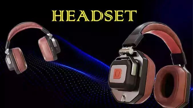 Headset DOT MAYA and Blender Low-poly 3D model