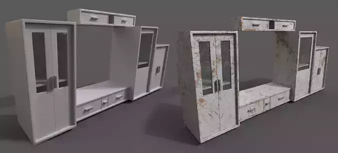 Set 2 Modern Furniture 3D Model