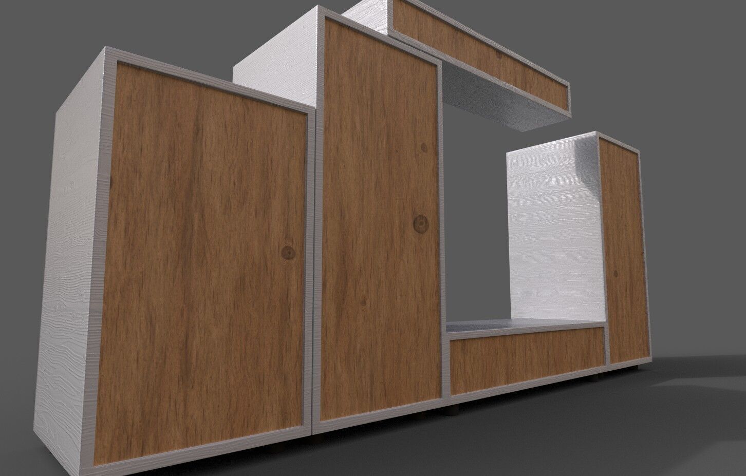 Set 2 Modern Furniture 3D Model Low-poly 3D model_13