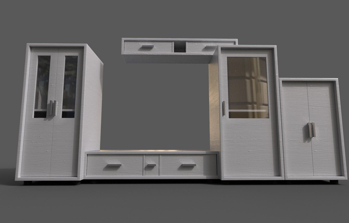 Set 2 Modern Furniture 3D Model Low-poly 3D model_7