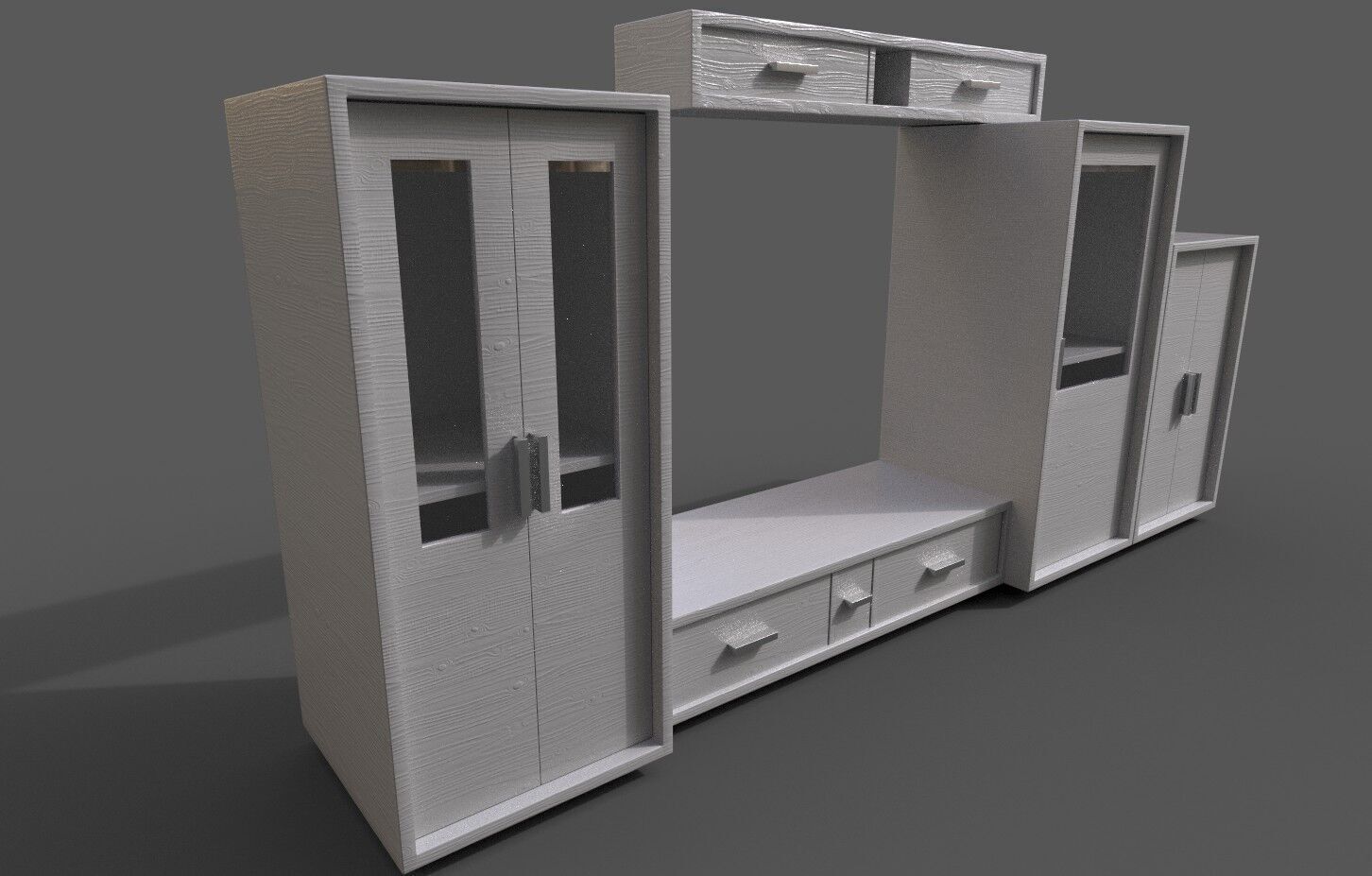 Set 2 Modern Furniture 3D Model Low-poly 3D model_4