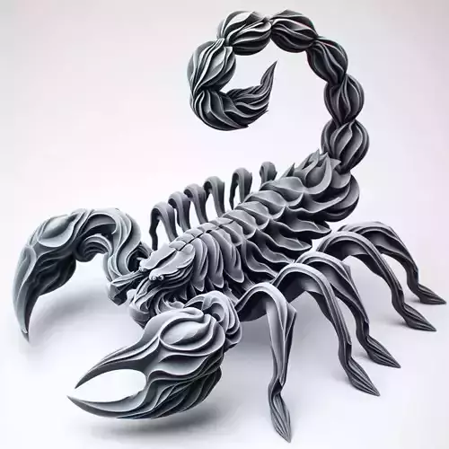 Layered Intricate Scorpion 3D print model