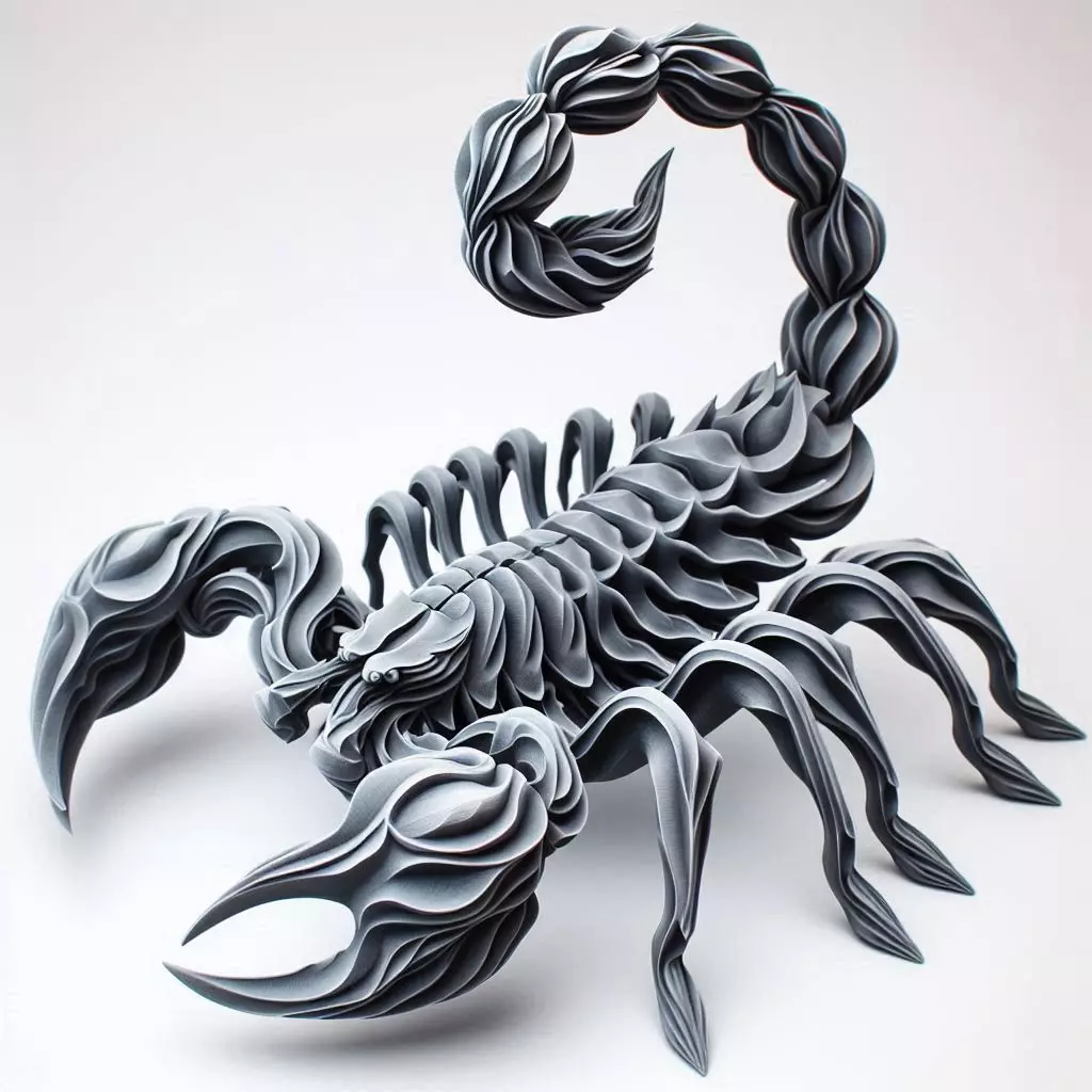 Layered Intricate Scorpion 3D print model_0